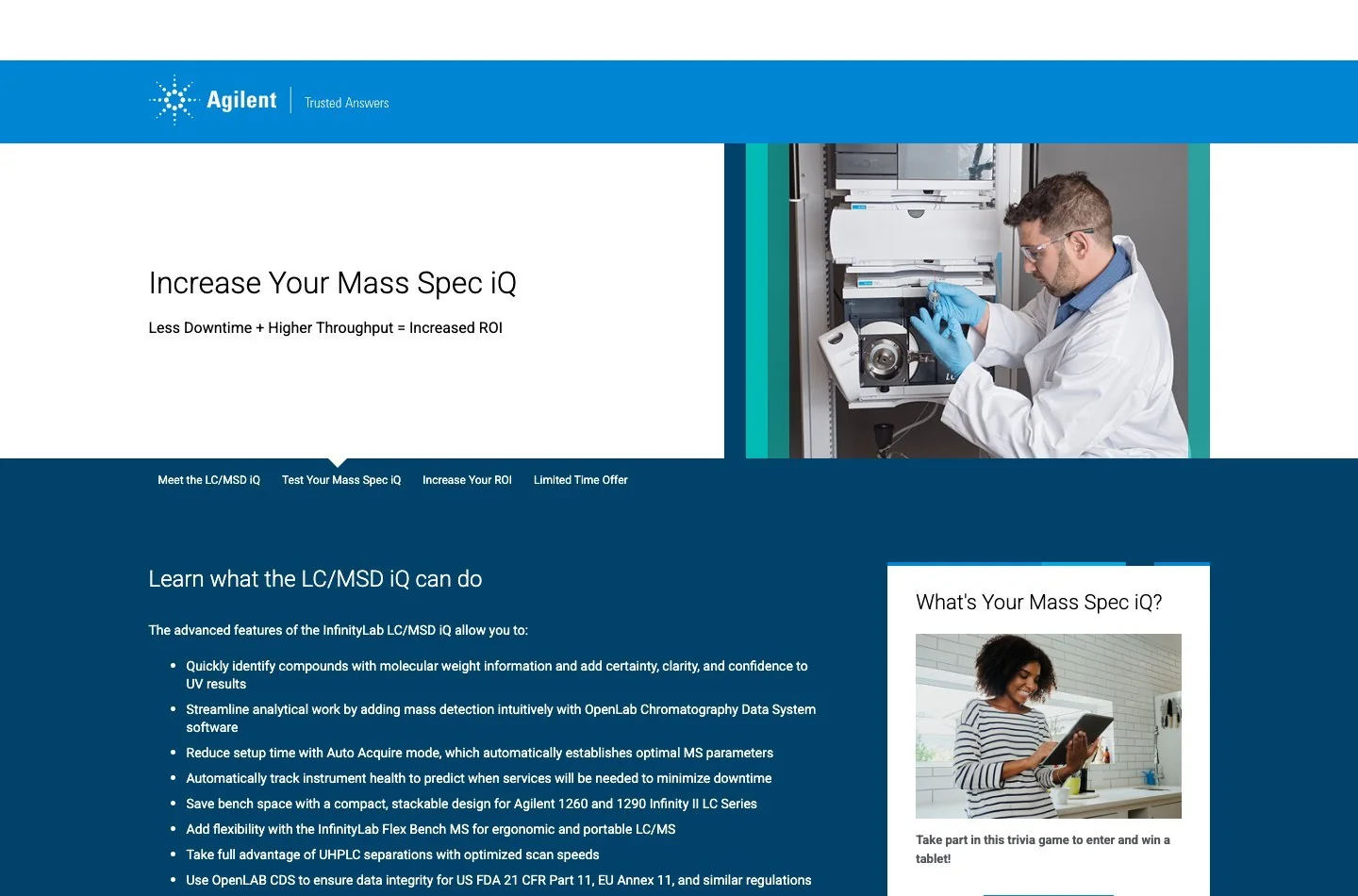 Test Your Mass Spec iQ captured project preview