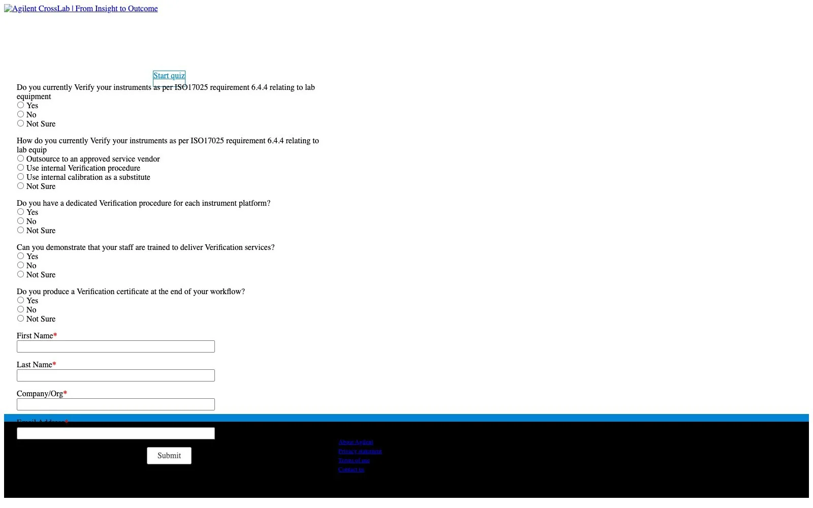 Laboratory Risk Assessment Quiz captured project preview