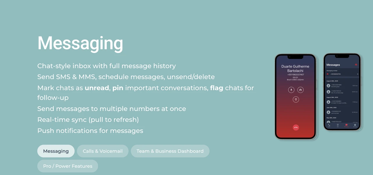 Talkyto public messaging feature overview with official phone artwork