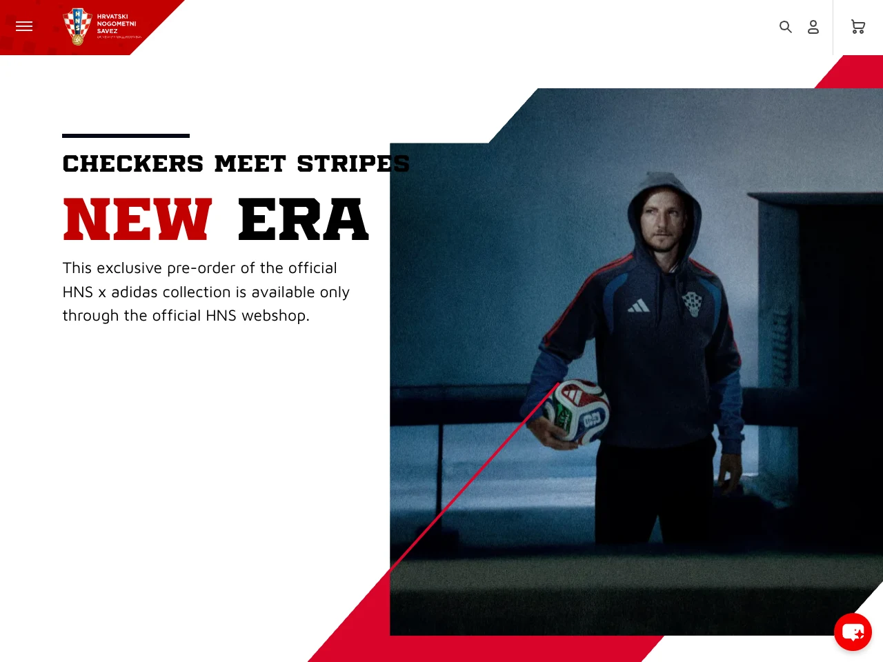 The official HNS x adidas merchandise collection page